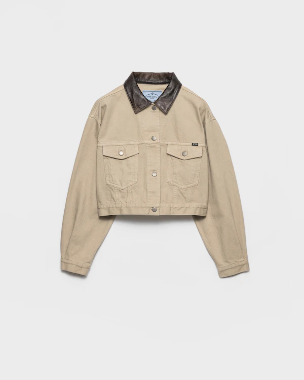 Veste en denim old cropped