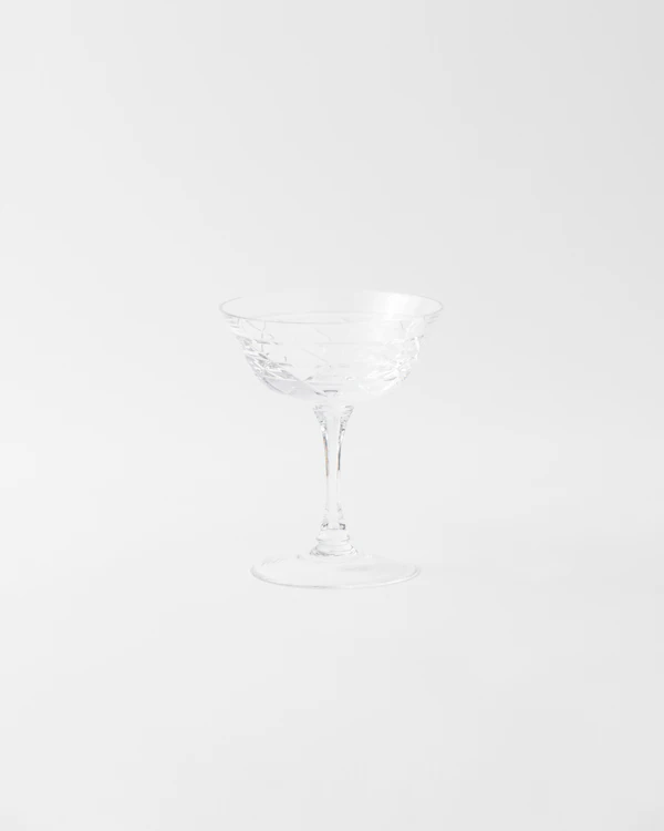 Verre à champagne en cristal - Triangles
