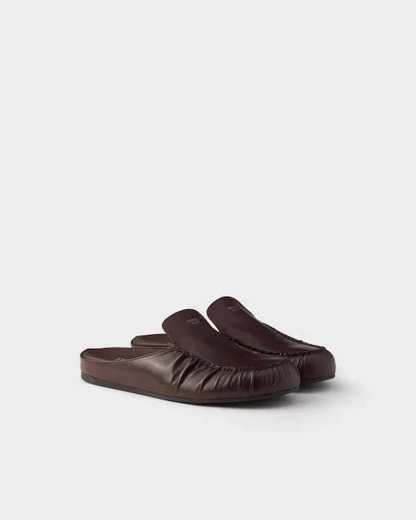 Mules en cuir