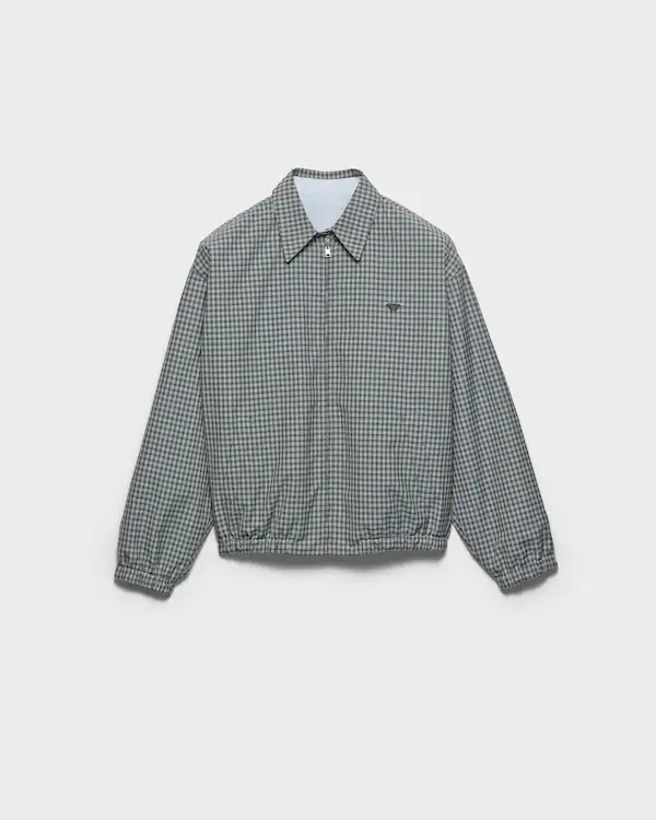 Veste en popeline à carreaux
