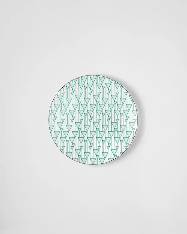 Assiette décorative en porcelaine - Vert Vienne