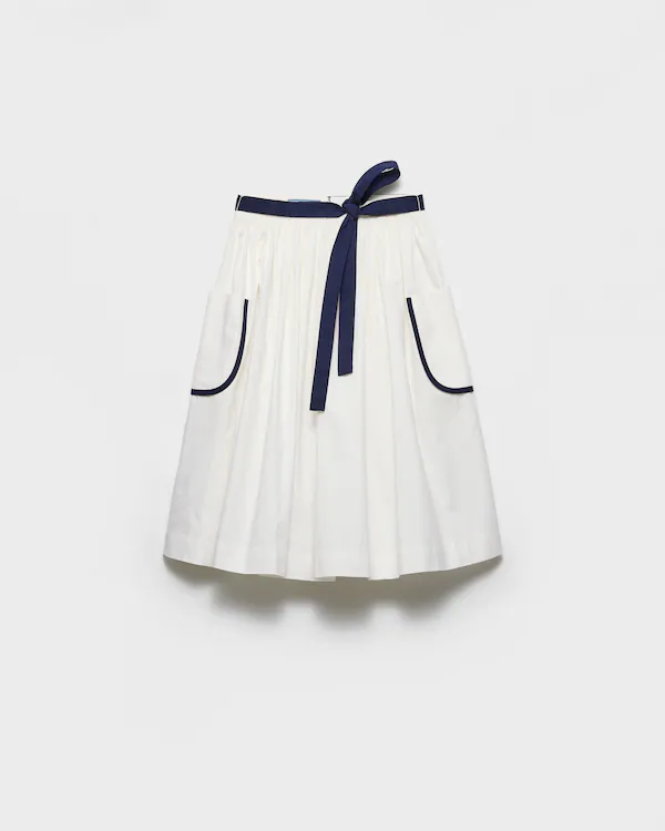 Jupe en toile à effet slub