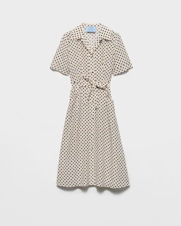 Robe chemise à imprimé pois marocain