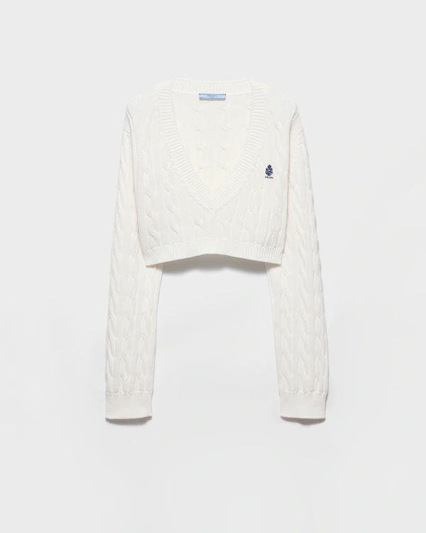 Pull col en V en coton