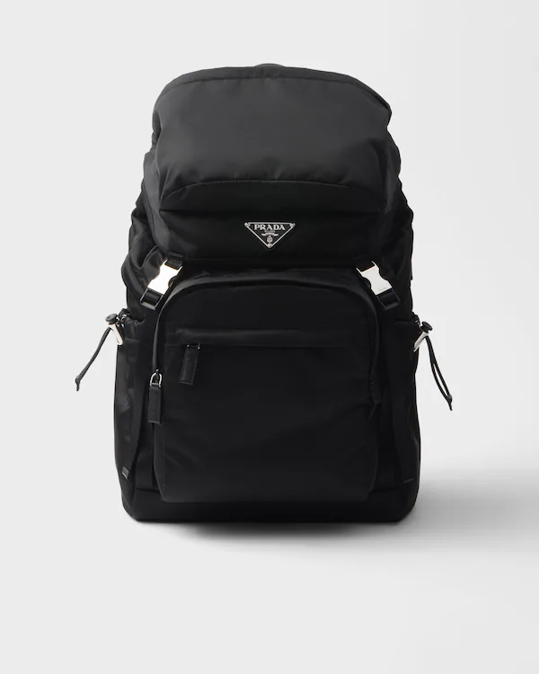 Sac à dos en Re-Nylon et cuir Saffiano