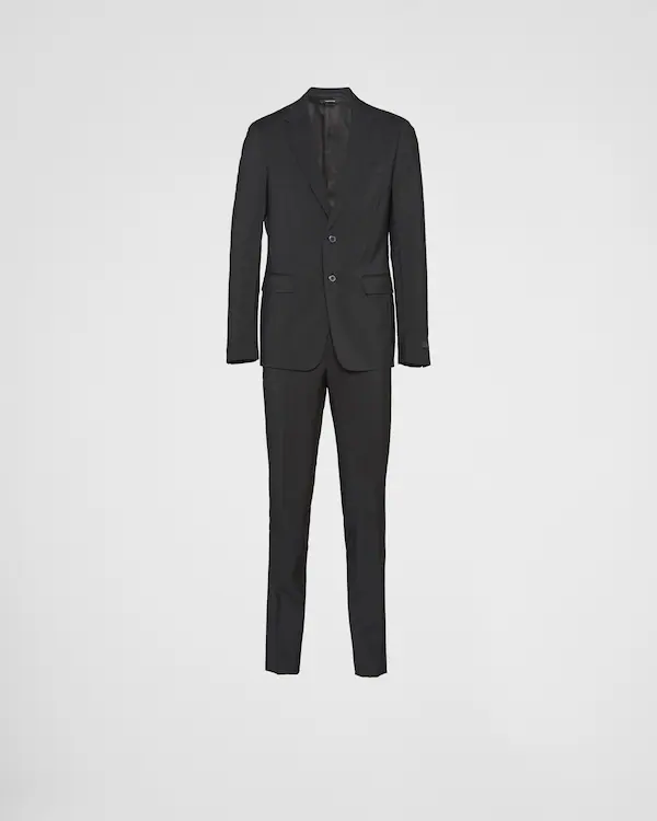 Costume à un bouton en laine et mohair