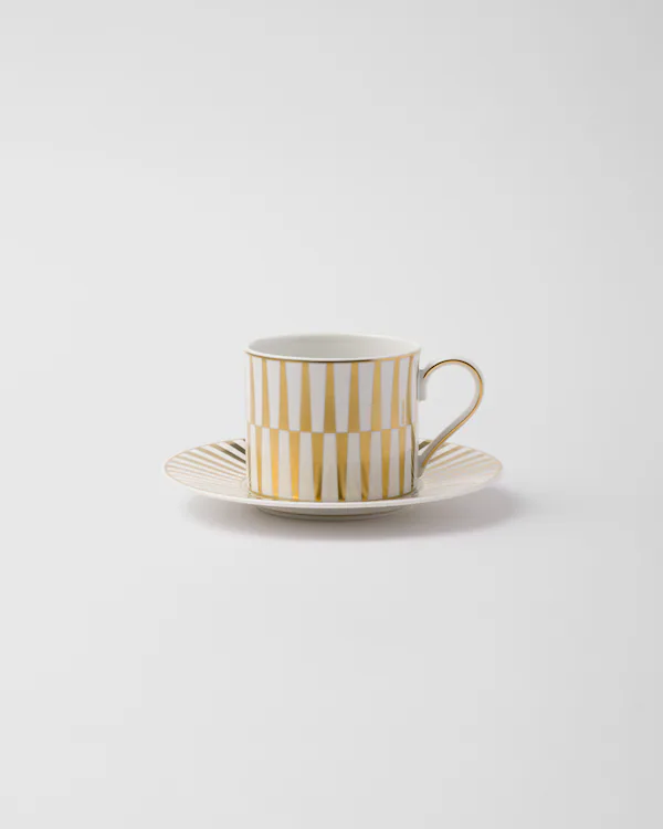 Tasse à thé en porcelaine - Rayures
