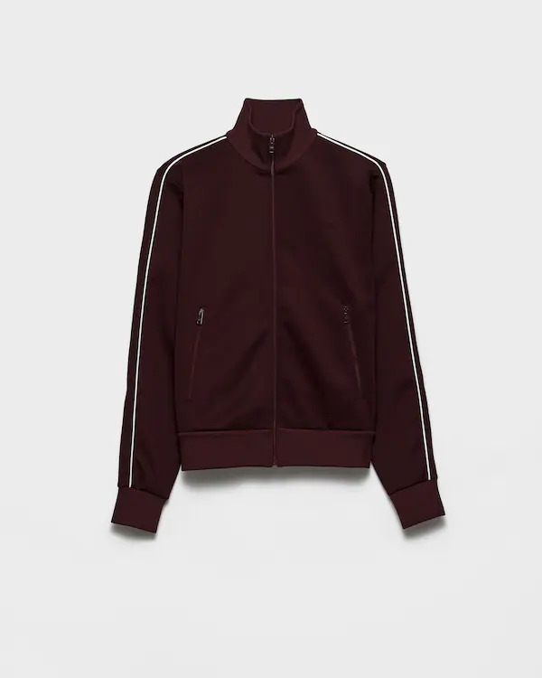 Veste de jogging en tissu technique à fermeture éclair