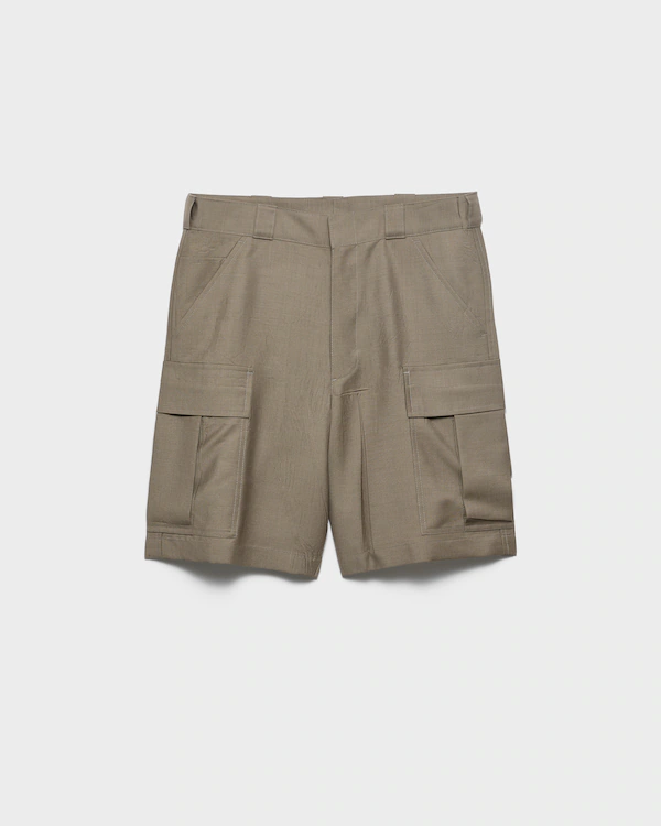 Bermudas en mohair et laine
