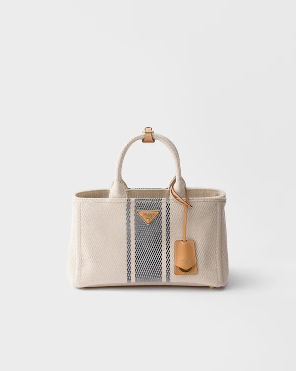 Sac en toile coton large Prada Jardinière