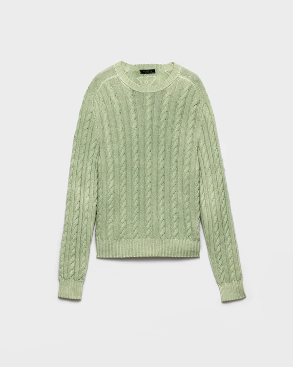 Pull col rond en laine et cachemire