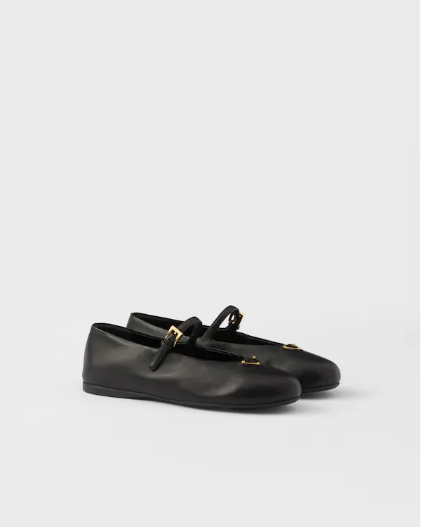 Ballerines en cuir nappa