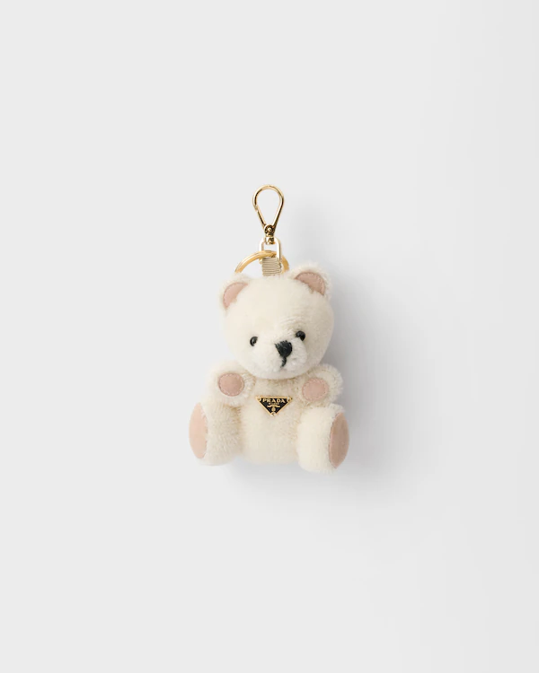 Porte-clés en peluche avec anneau métallique
