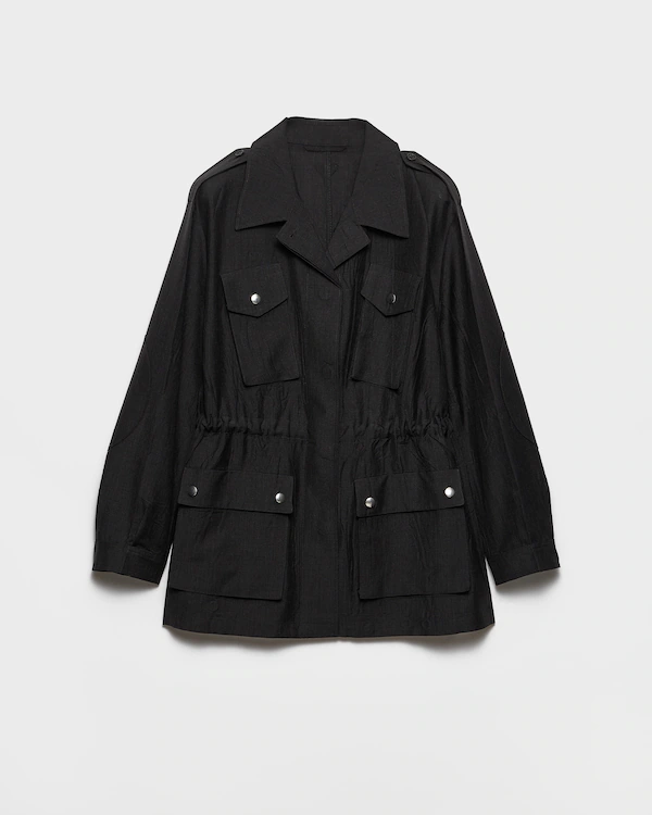 Veste en mohair de chevreau teintée en pièce