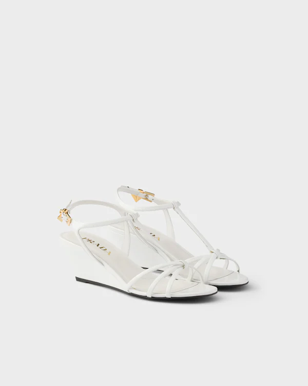 Sandales en cuir patent