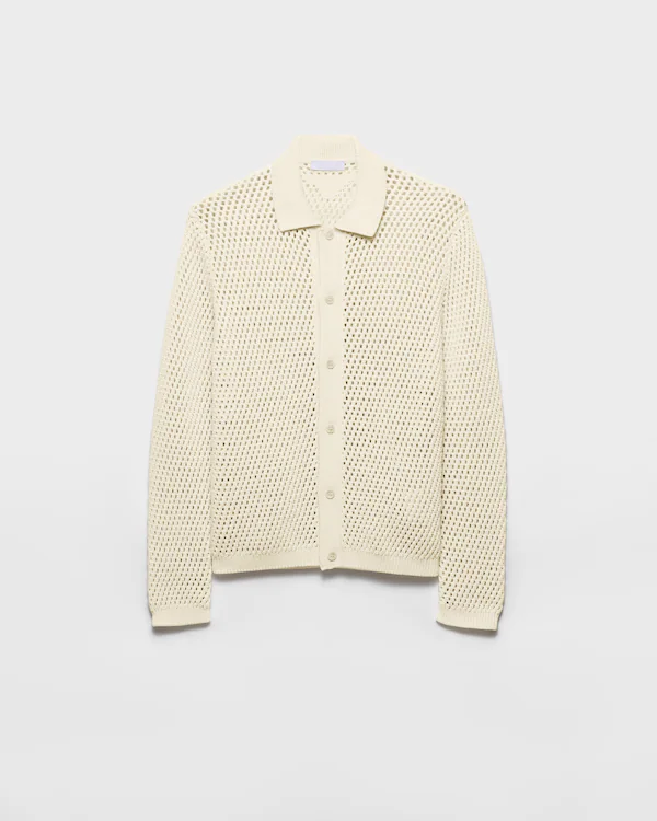 Cardigan en lin et coton