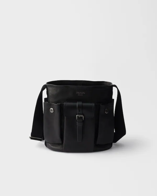 Sac à main mini Route en cuir Prada