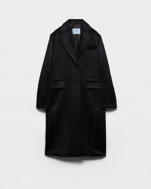 Manteau en velours à boutonnage simple