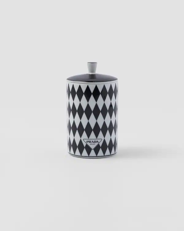 Bougie parfumée en porcelaine - Échiquier