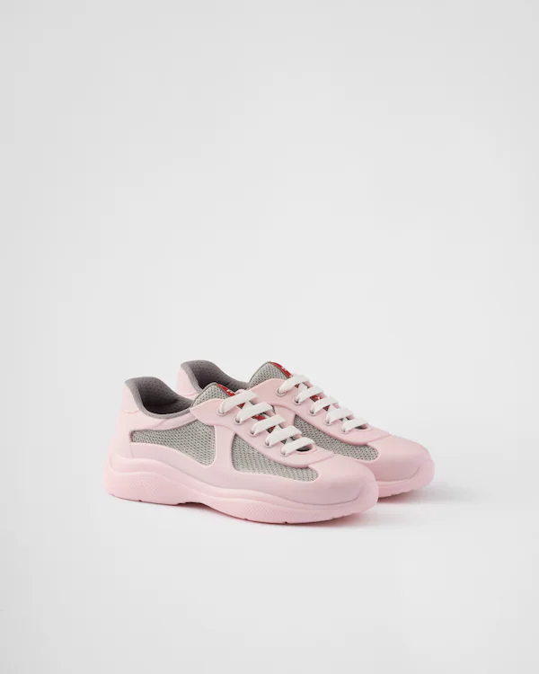 Chaussures basses Prada America's Cup en caoutchouc souple et tissu de vélo