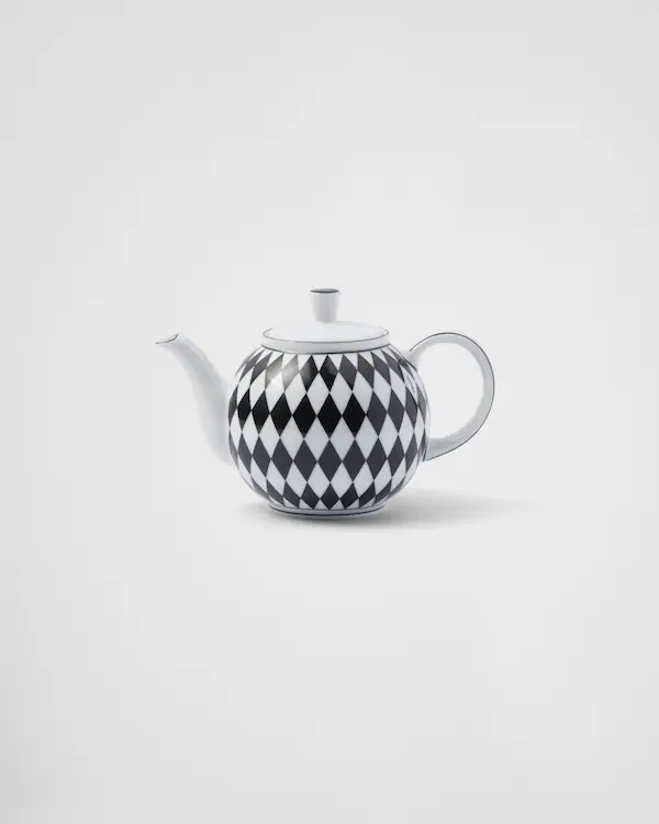 Théière en porcelaine - Échiquier