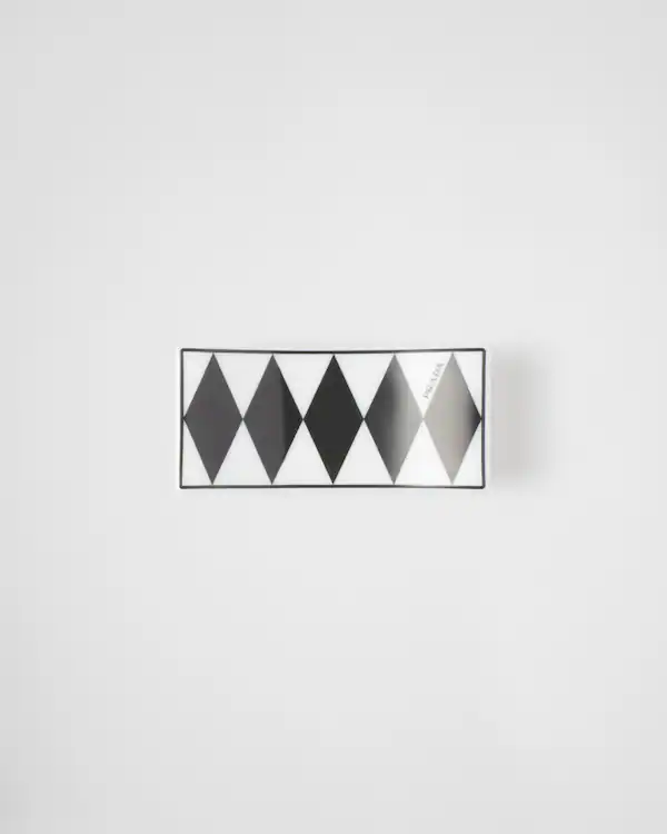 Jeux de deux repose-bâtonnets en porcelaine - Échiquier