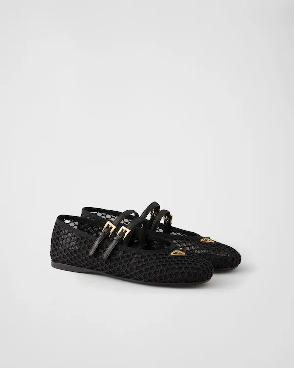 Ballerines en tissu maille