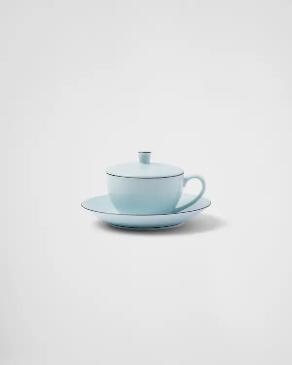 Tasse à cappuccino en porcelaine - Vert céladon