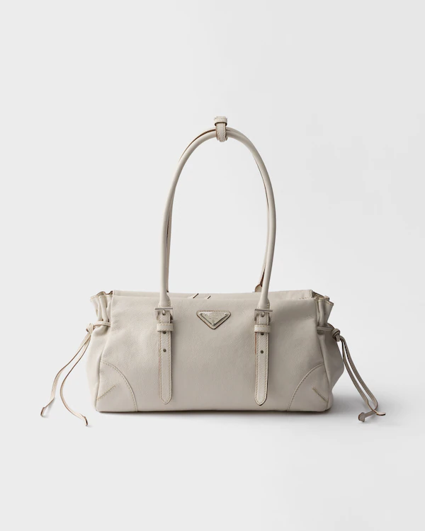 Sac à main en cuir vieilli Prada Bonnie moyen