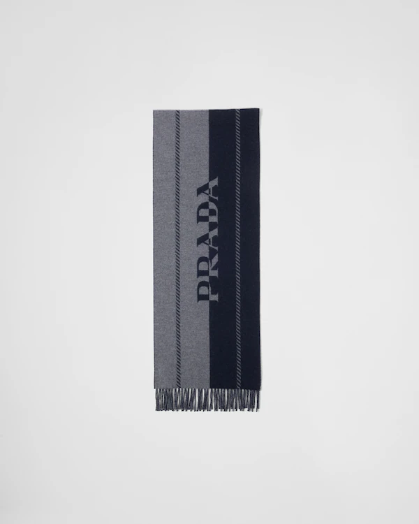 Écharpe en laine petite avec logo jacquard