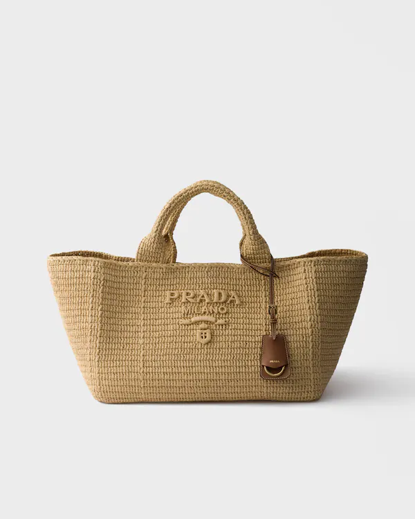 Grand sac à main crochet avec détails en cuir