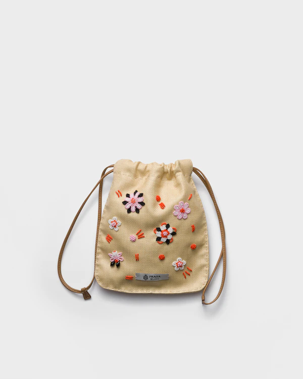 Coque de téléphone en toile brodée
