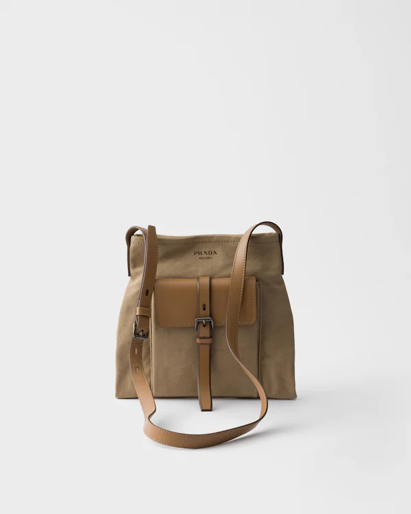 Sac à main Prada Route en toile et cuir