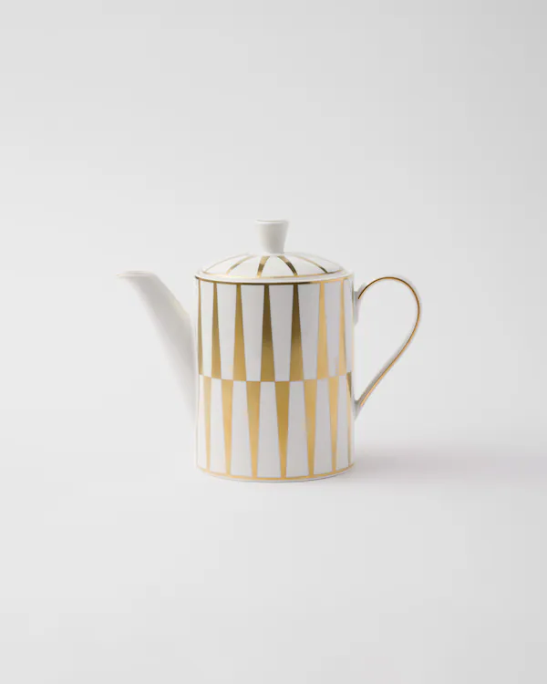 Pot à café en porcelaine - Rayures