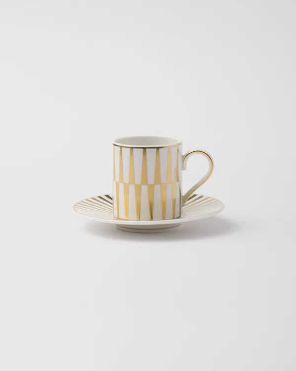 Tasse à café en porcelaine - Rayures