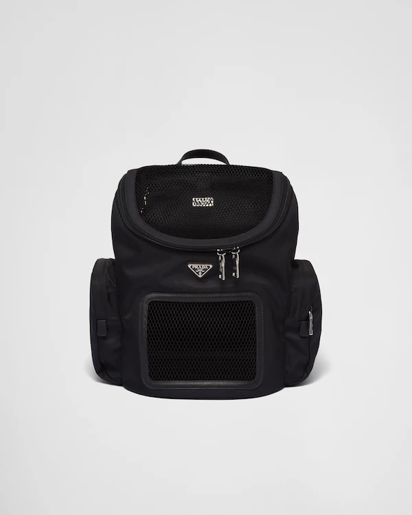 Sac à chat en Re-Nylon et cuir Saffiano