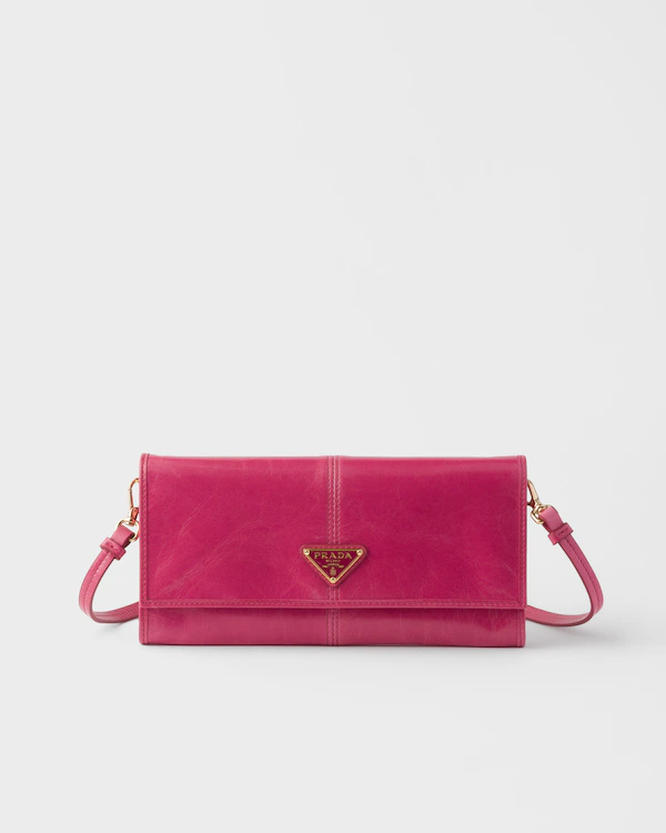Portefeuille en cuir avec bandoulière