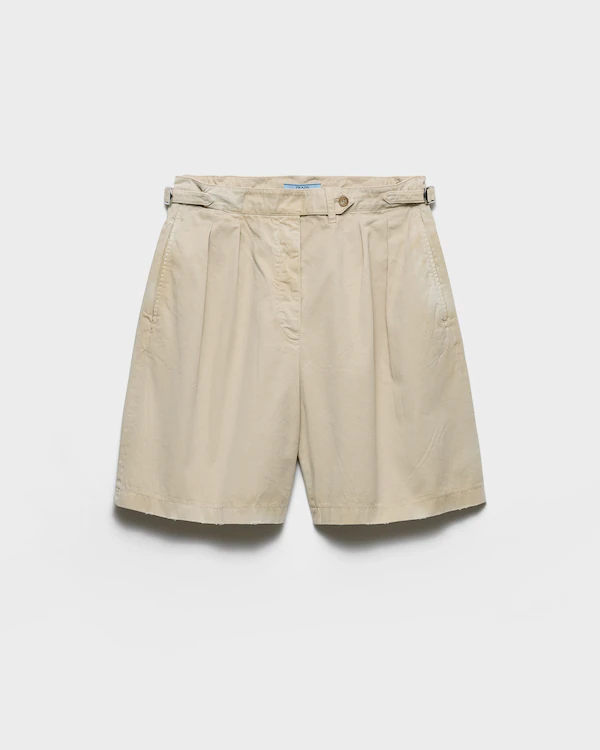 Shorts en gabardine ancienne teintée en pièce