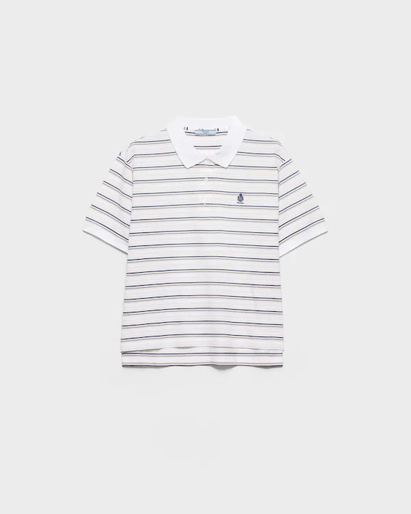 Chemise polo piqué à rayures