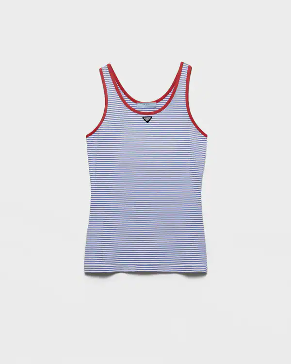 Débardeur en jersey de coton rayé