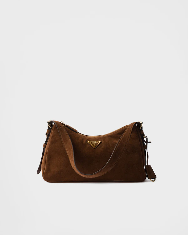 Sac à main moyen en daim Prada Aimée