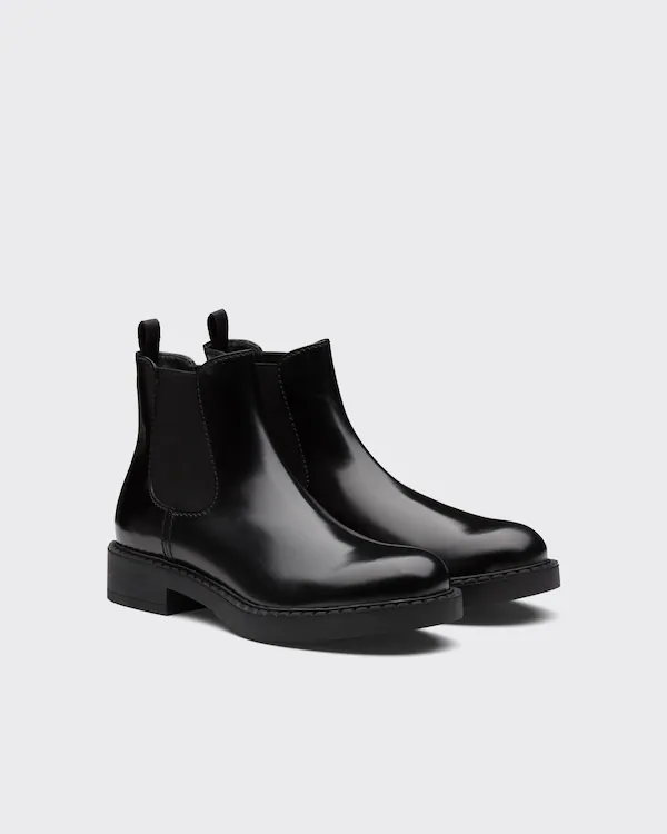 Bottes Chelsea en cuir brossé
