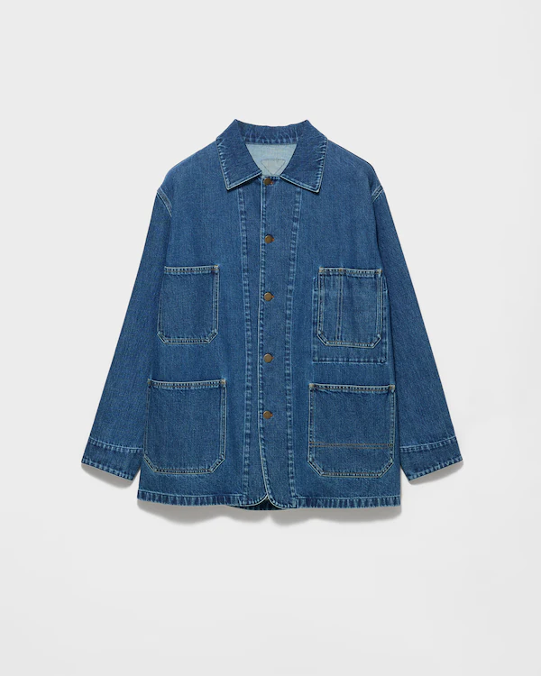 Veste blouson en denim clair