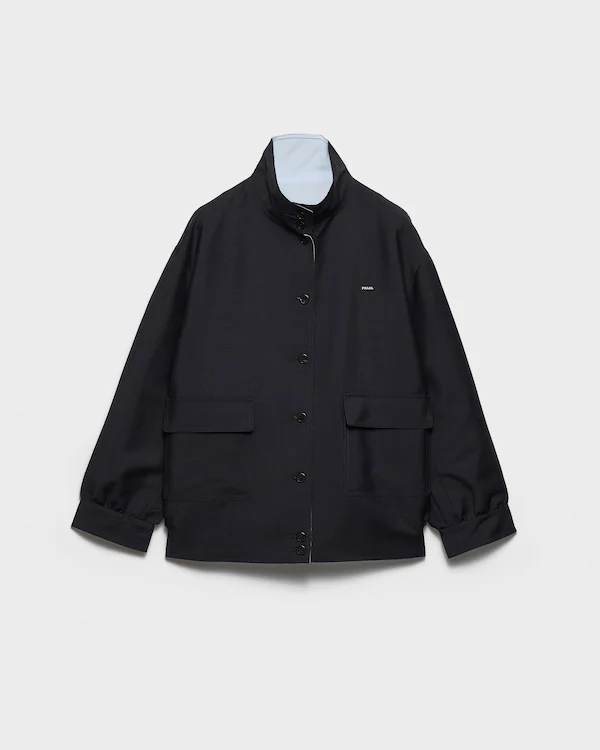 Veste en cachemire de kid et popeline