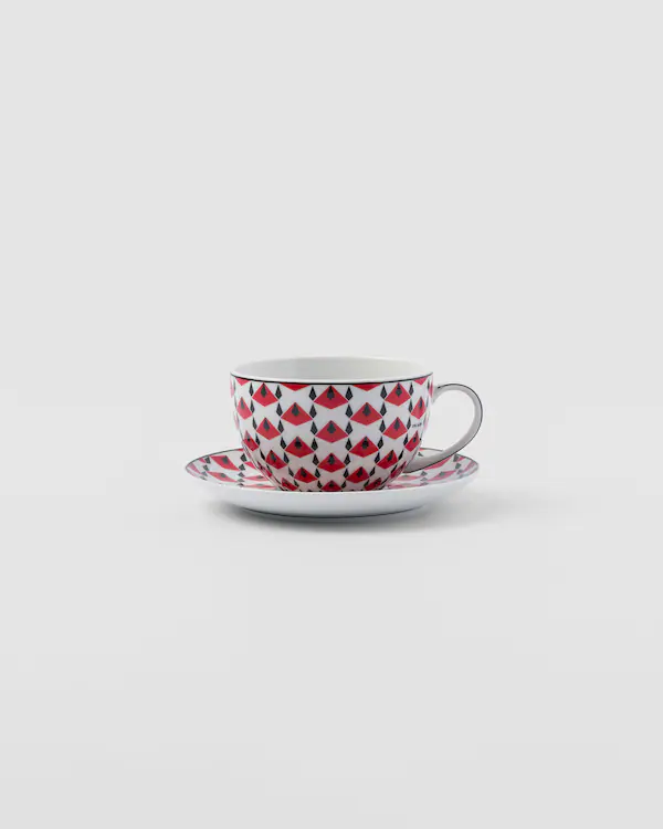 Jeux de deux tasses à thé en porcelaine - Vienna Red