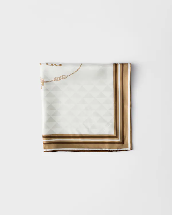 Écharpe en soie tissée jacquard imprimée 55