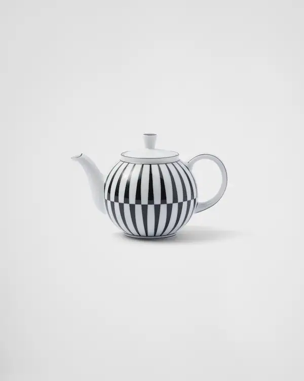Théière en porcelaine - Rayures