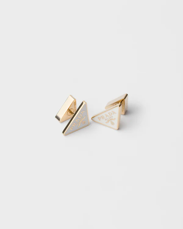 Boucles d'oreilles en métal émaillé