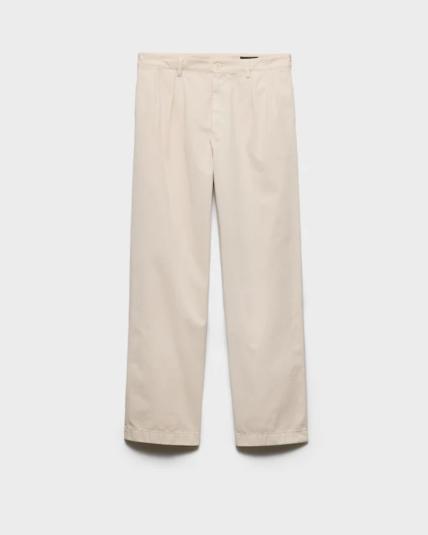 Pantalon en coton à jambes larges