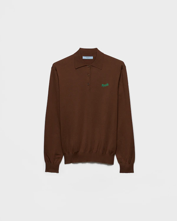 Chemise polo en soie